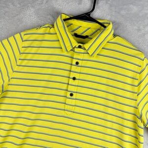 Zero Restriction Polo Shirt Mens Medium Yellow Golf Performance Tech Stretch